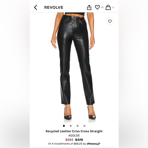 Agolde leather pants - Picture 1 of 6